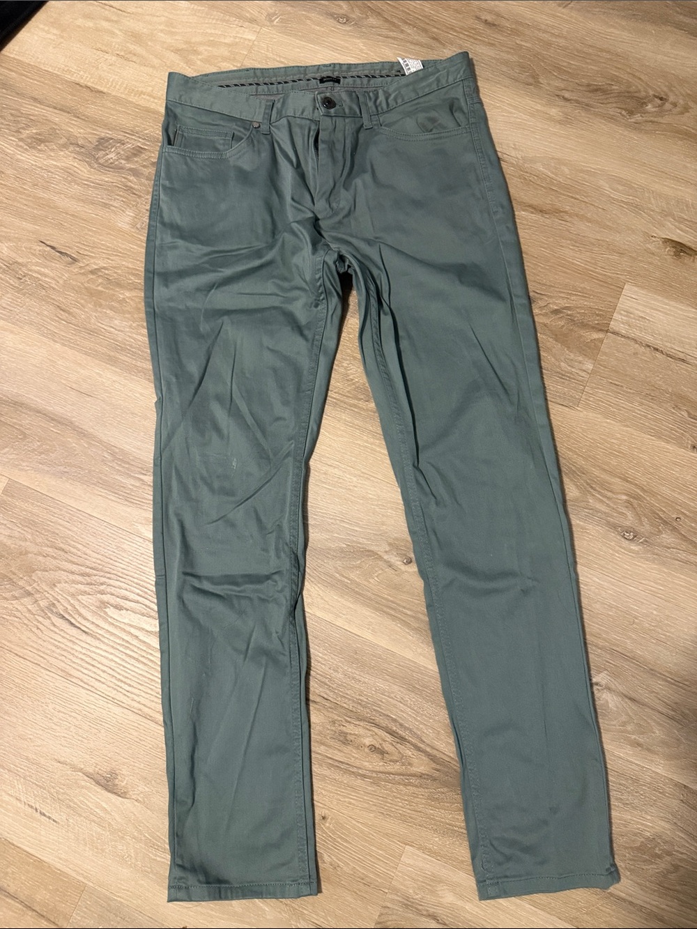 Zara Men's Slim Chinos - Slate Green
